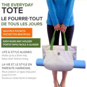 *NWT* GAIAM The Everyday Yoga Canvas Tote Beige Green